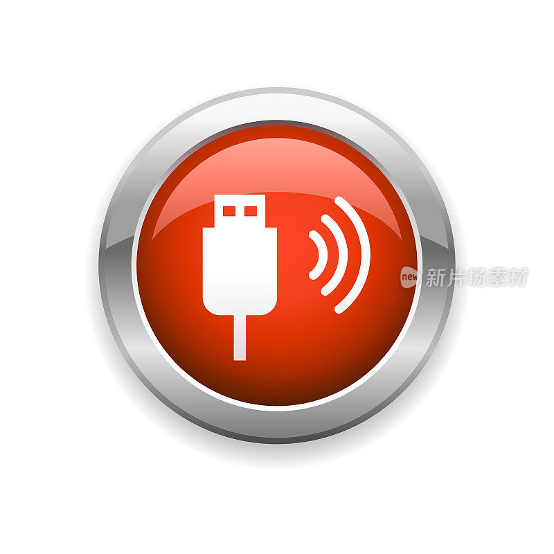 WIFI and USB Flash Drive Glossy Icon